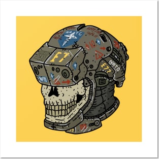 NATO skull space helmet. Posters and Art